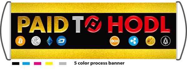Retractable Hand Banner 5 Color Process Banner