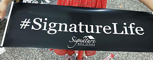 Retractable Hand Banner Real Estate Banner